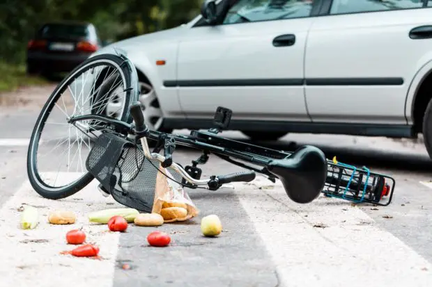 Fahrrad-Unfall im Straßenverkehr